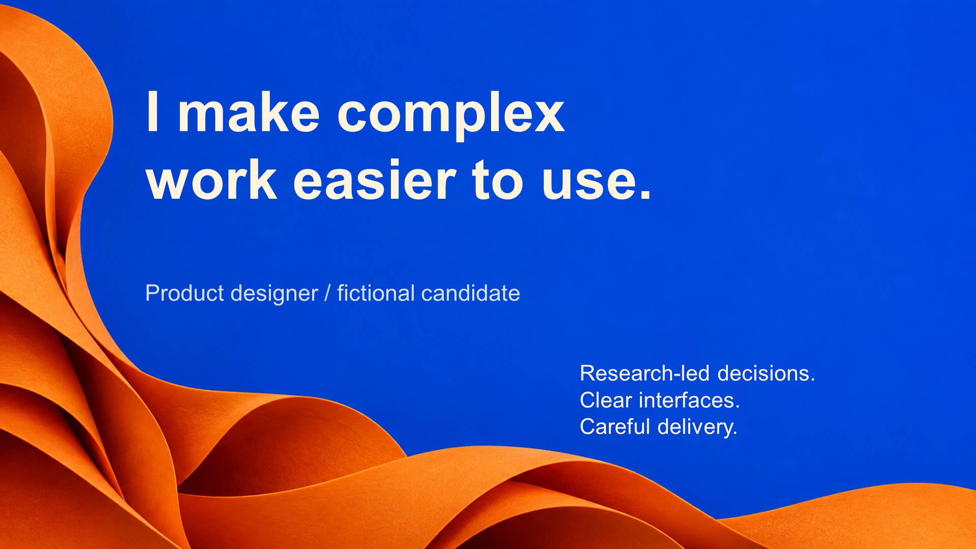 Job introduction sample slide
