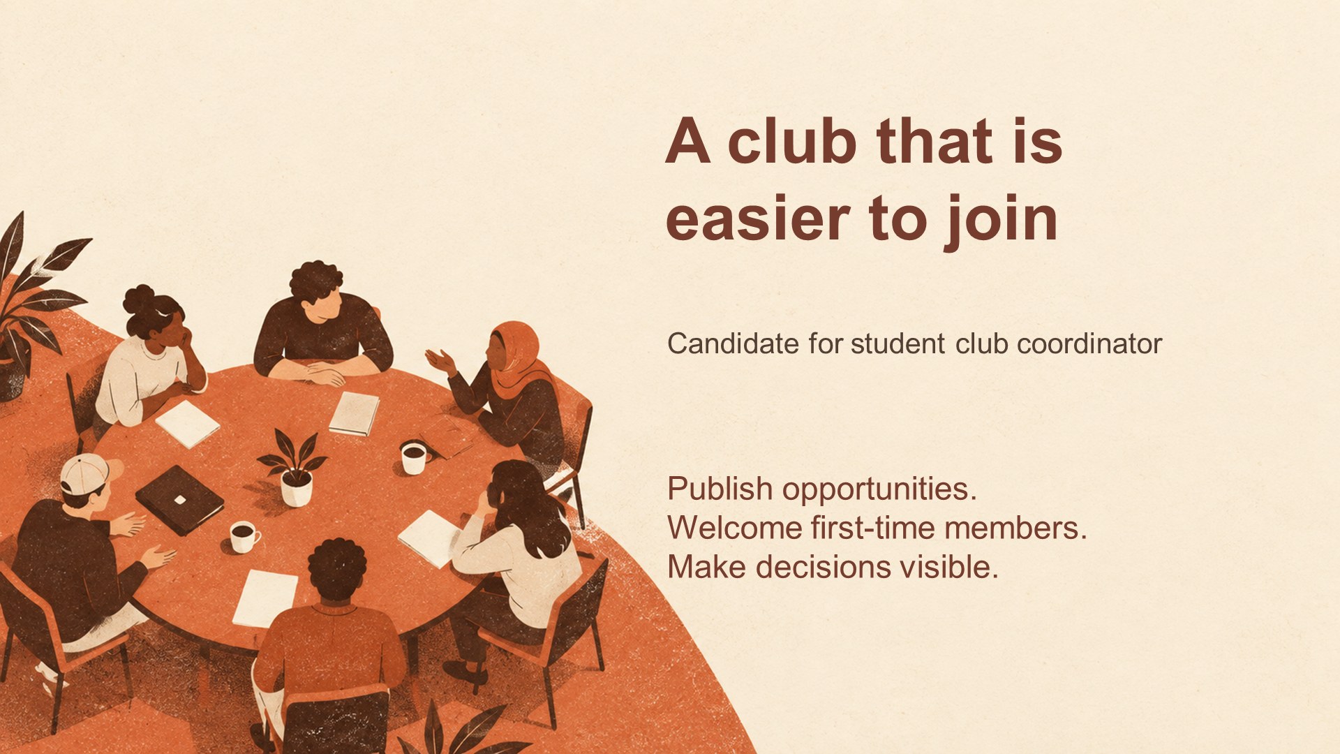 Club election sample slide