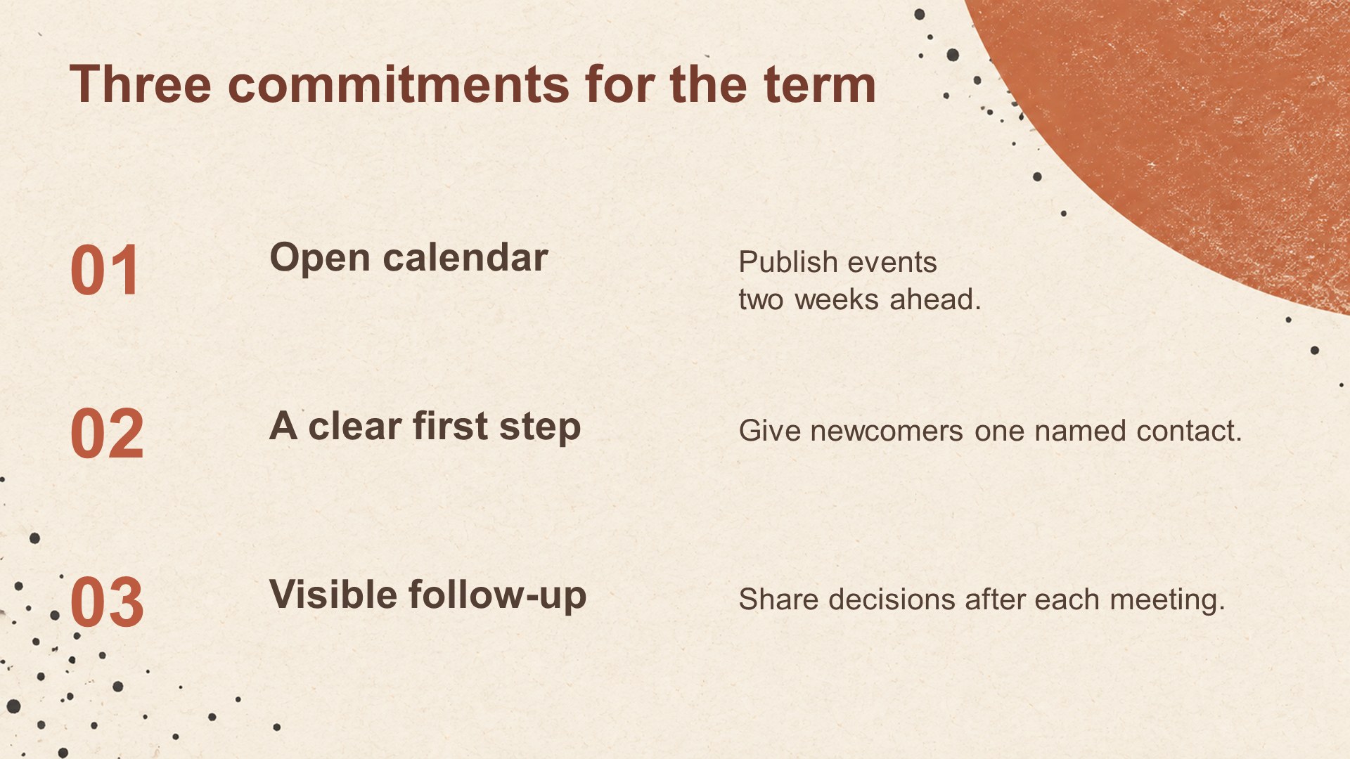 Term priorities